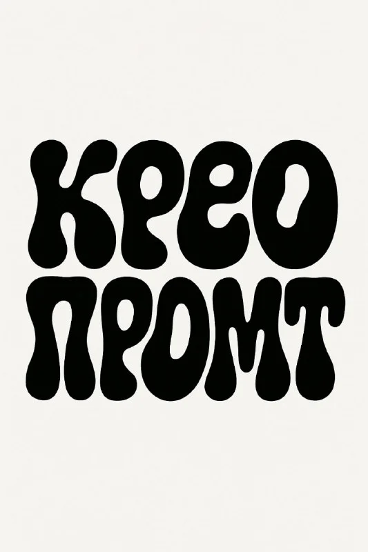 Пример плавной надписи из открытой публикации КреоПромпт.