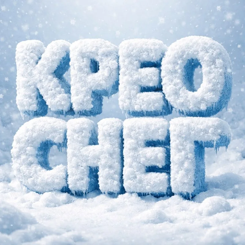 Inscription de neige en volume avec lumière froide