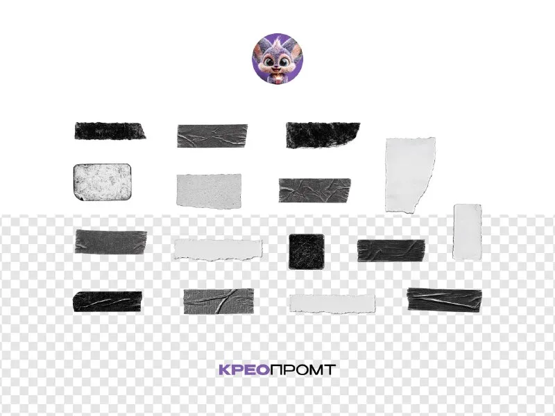 Paper, cutouts and tape