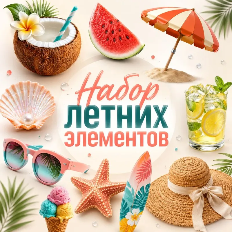 Sommerliche Icons und Muster